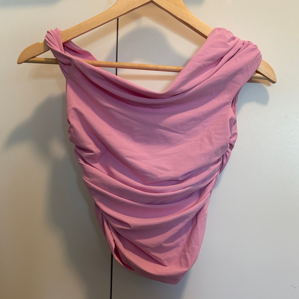 Zara Ruched Asymmetric Top